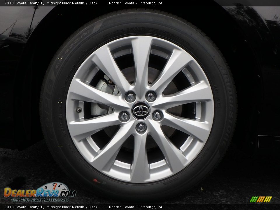 2018 Toyota Camry LE Midnight Black Metallic / Black Photo #5