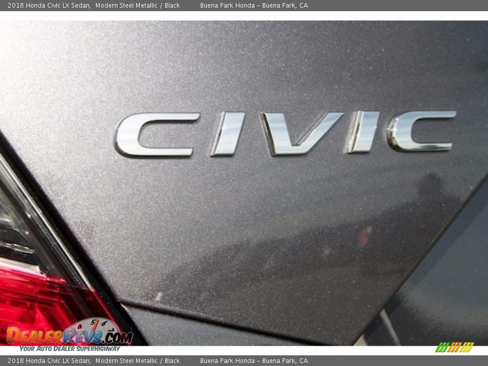 2018 Honda Civic LX Sedan Modern Steel Metallic / Black Photo #3