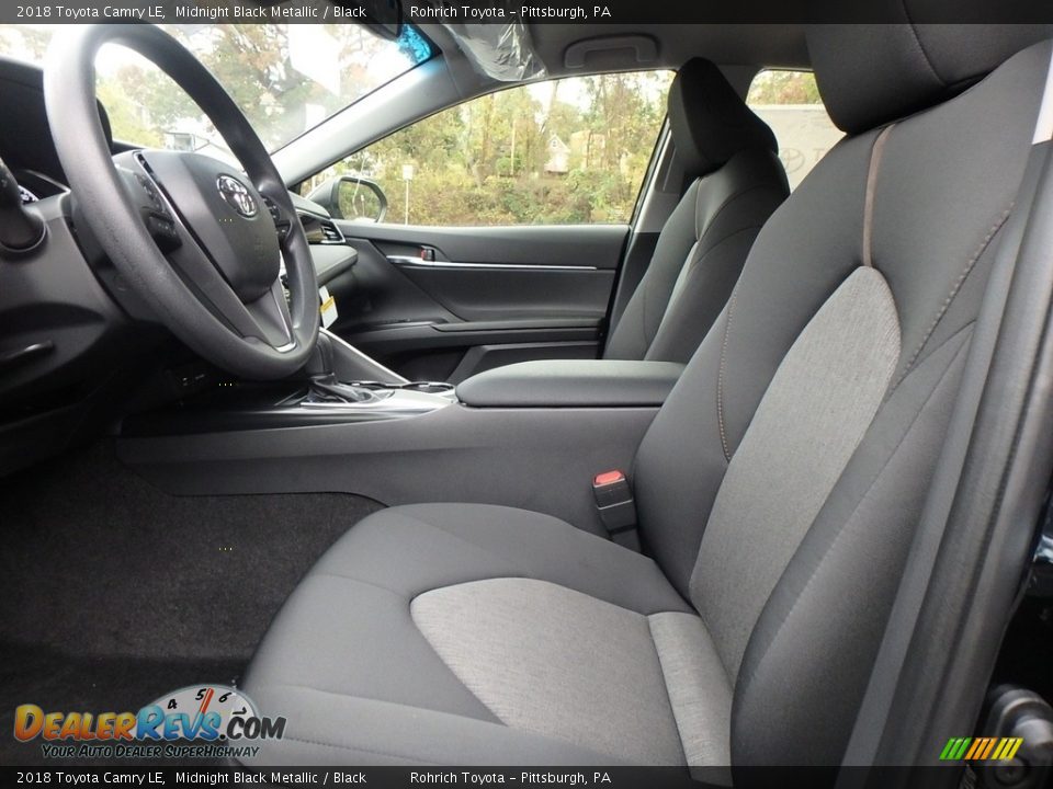 2018 Toyota Camry LE Midnight Black Metallic / Black Photo #6