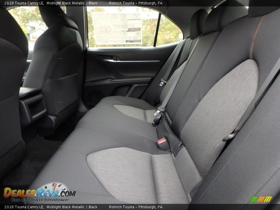 2018 Toyota Camry LE Midnight Black Metallic / Black Photo #7