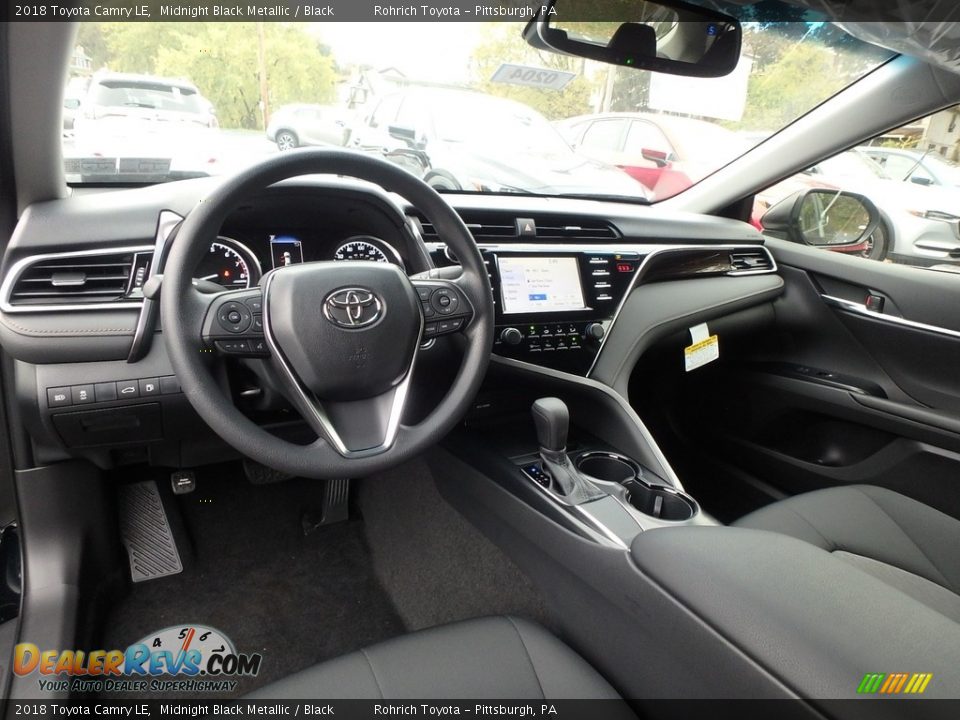 2018 Toyota Camry LE Midnight Black Metallic / Black Photo #8
