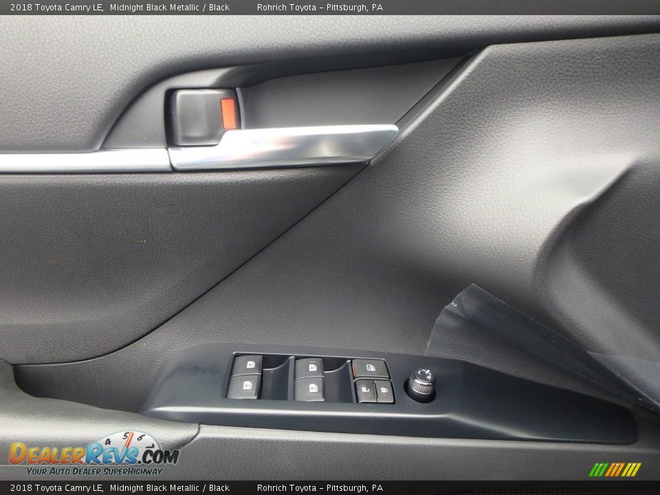 2018 Toyota Camry LE Midnight Black Metallic / Black Photo #9