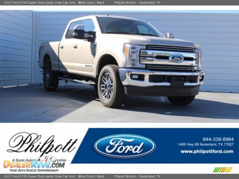 2017 Ford F250 Super Duty Lariat Crew Cab 4x4 White Gold / Black Photo #1