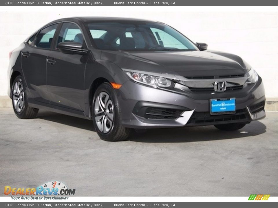 2018 Honda Civic LX Sedan Modern Steel Metallic / Black Photo #1