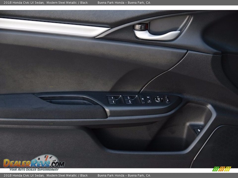 2018 Honda Civic LX Sedan Modern Steel Metallic / Black Photo #7