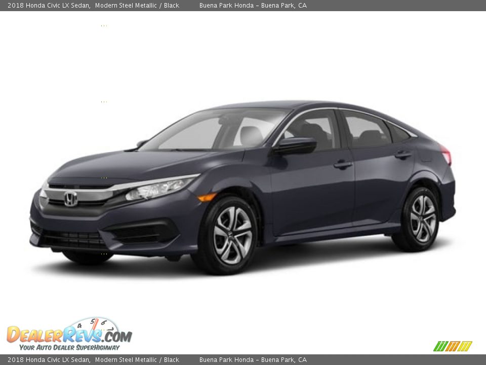 2018 Honda Civic LX Sedan Modern Steel Metallic / Black Photo #17