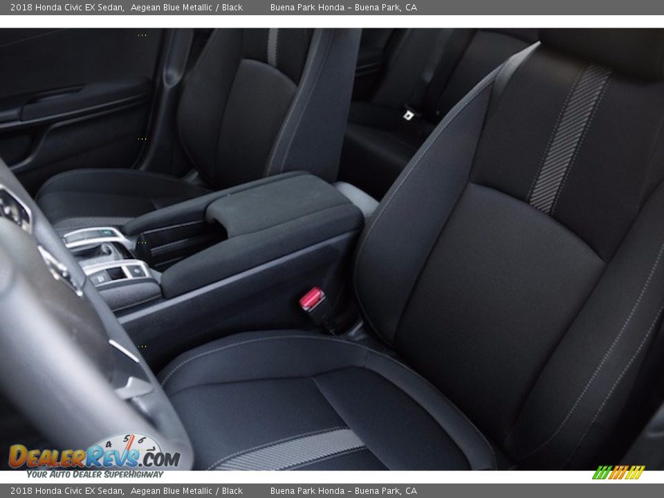 2018 Honda Civic EX Sedan Aegean Blue Metallic / Black Photo #11