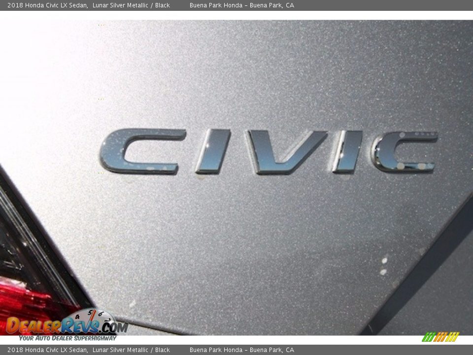2018 Honda Civic LX Sedan Lunar Silver Metallic / Black Photo #3