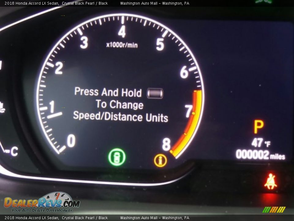 2018 Honda Accord LX Sedan Crystal Black Pearl / Black Photo #14
