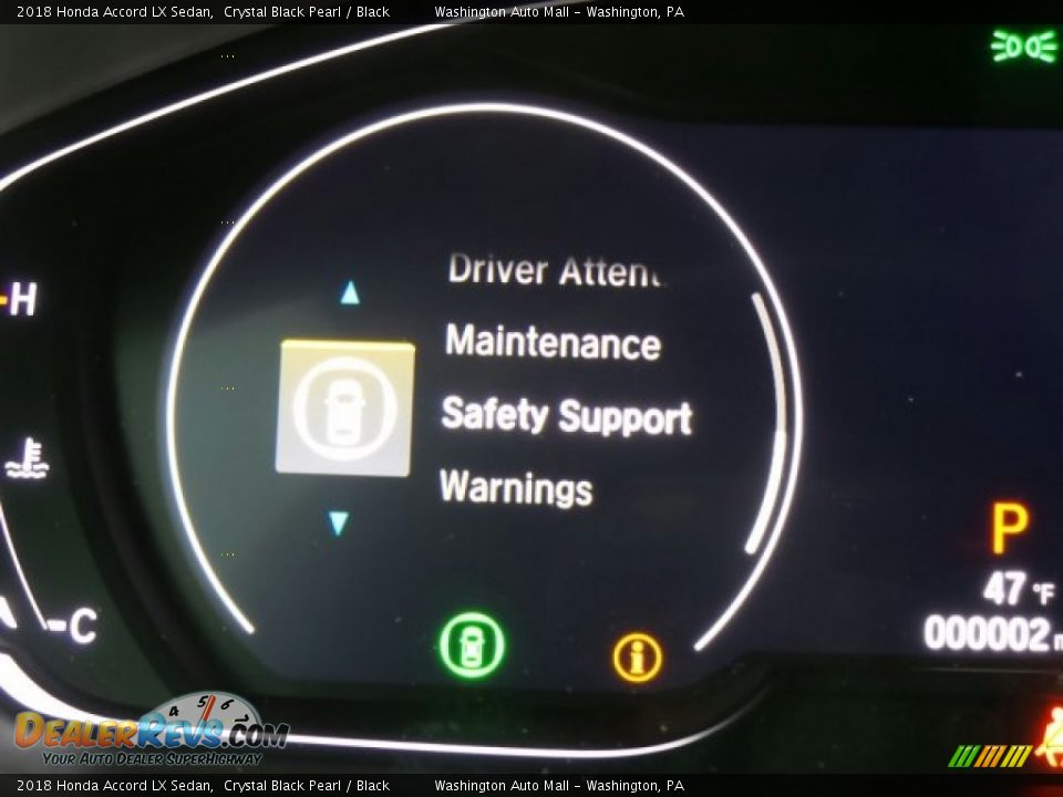 2018 Honda Accord LX Sedan Crystal Black Pearl / Black Photo #16