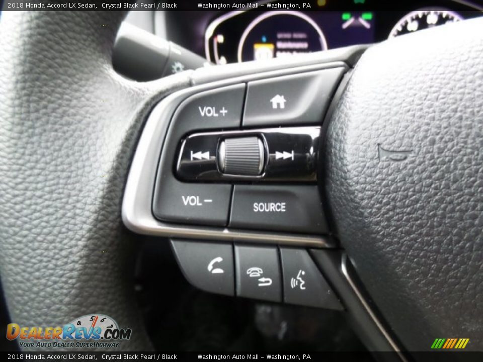 2018 Honda Accord LX Sedan Crystal Black Pearl / Black Photo #17