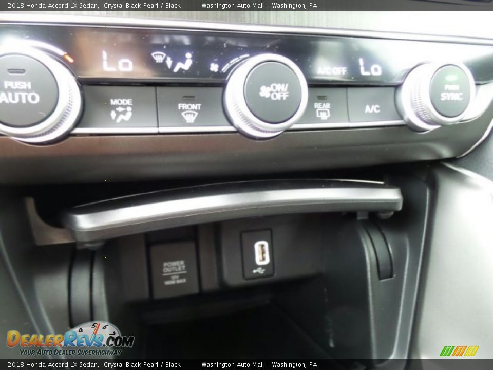 2018 Honda Accord LX Sedan Crystal Black Pearl / Black Photo #22