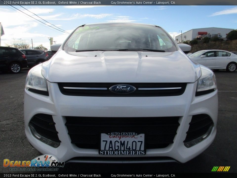 2013 Ford Escape SE 2.0L EcoBoost Oxford White / Charcoal Black Photo #2