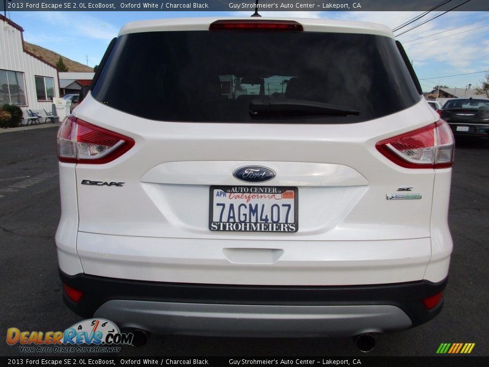 2013 Ford Escape SE 2.0L EcoBoost Oxford White / Charcoal Black Photo #6