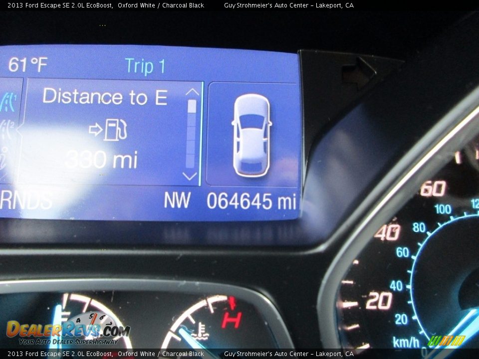2013 Ford Escape SE 2.0L EcoBoost Oxford White / Charcoal Black Photo #11