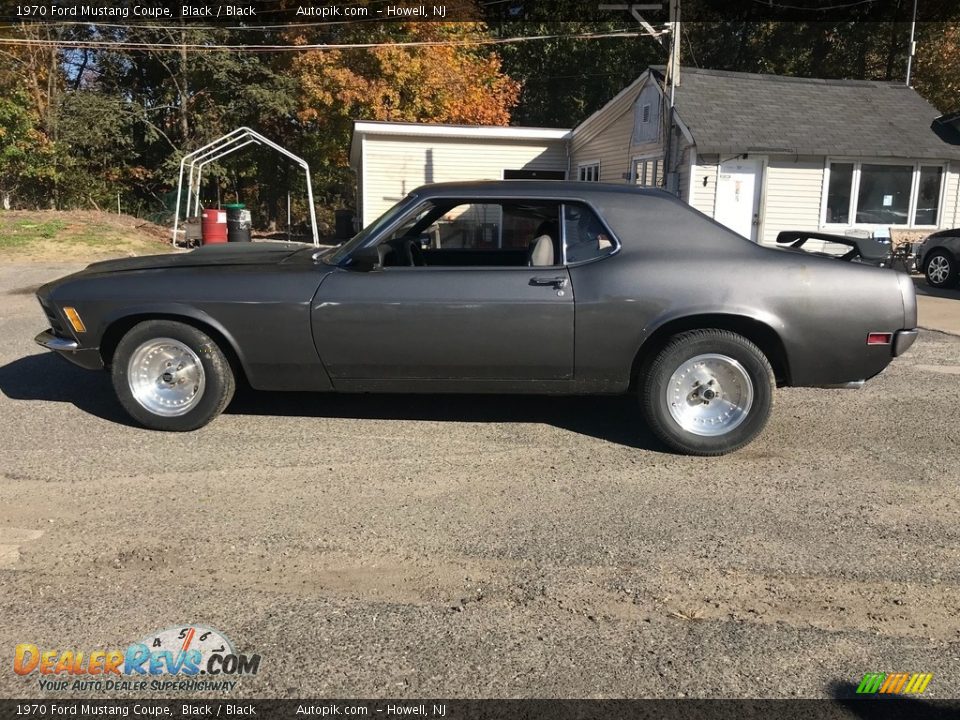 1970 Ford Mustang Coupe Black / Black Photo #2