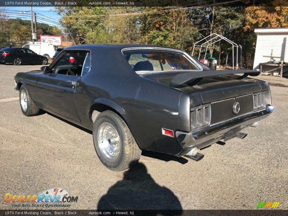 1970 Ford Mustang Coupe Black / Black Photo #3