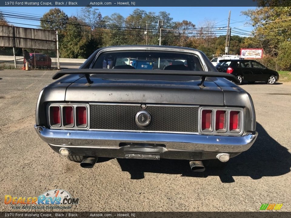 1970 Ford Mustang Coupe Black / Black Photo #5