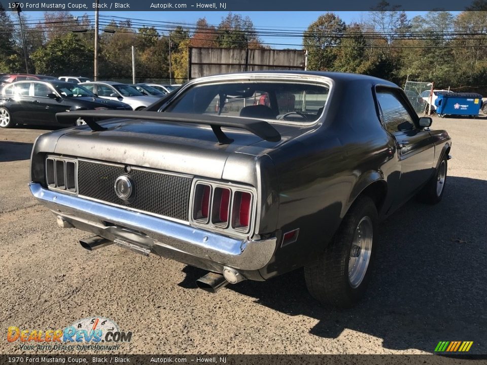 1970 Ford Mustang Coupe Black / Black Photo #6