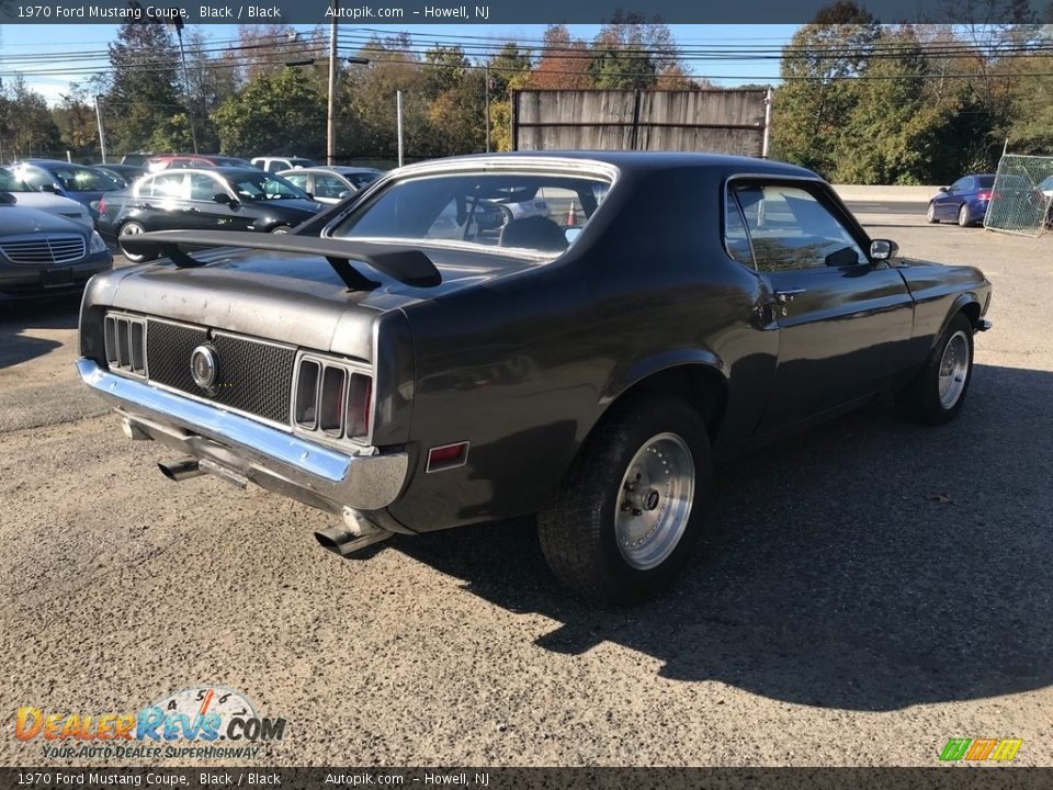 1970 Ford Mustang Coupe Black / Black Photo #7