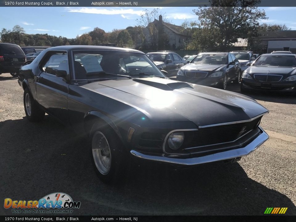 1970 Ford Mustang Coupe Black / Black Photo #9