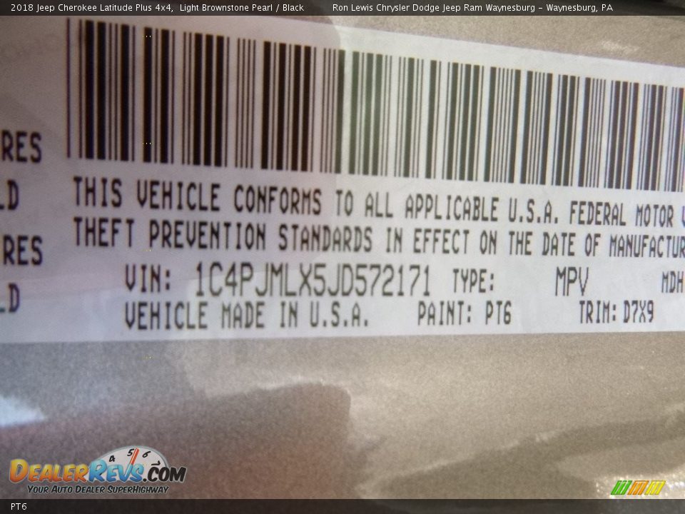 Jeep Color Code PT6 Light Brownstone Pearl