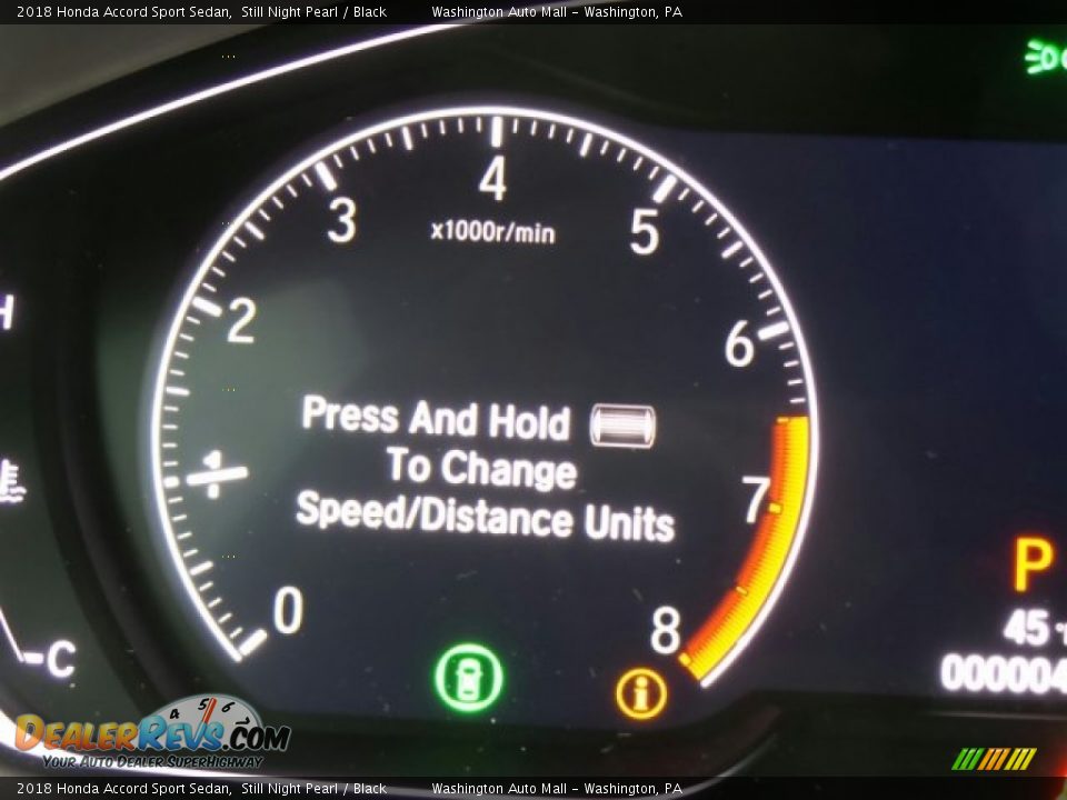 2018 Honda Accord Sport Sedan Still Night Pearl / Black Photo #18