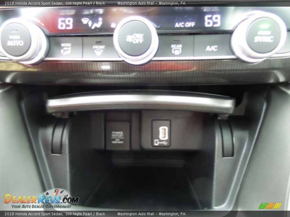 2018 Honda Accord Sport Sedan Still Night Pearl / Black Photo #25
