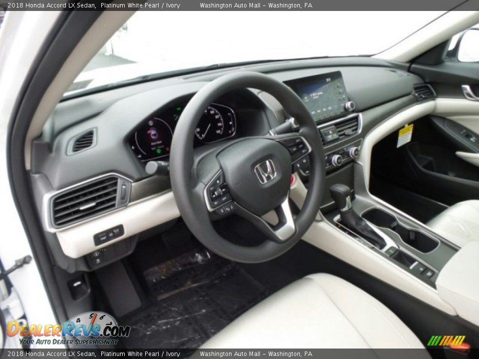 Ivory Interior - 2018 Honda Accord LX Sedan Photo #8