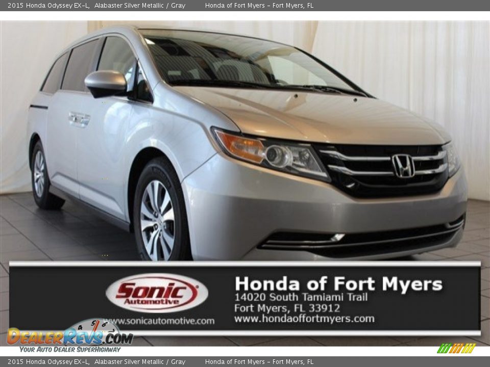 2015 Honda Odyssey EX-L Alabaster Silver Metallic / Gray Photo #1