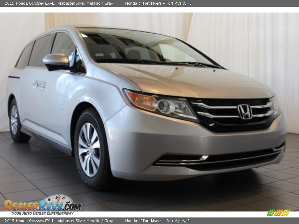 2015 Honda Odyssey EX-L Alabaster Silver Metallic / Gray Photo #2
