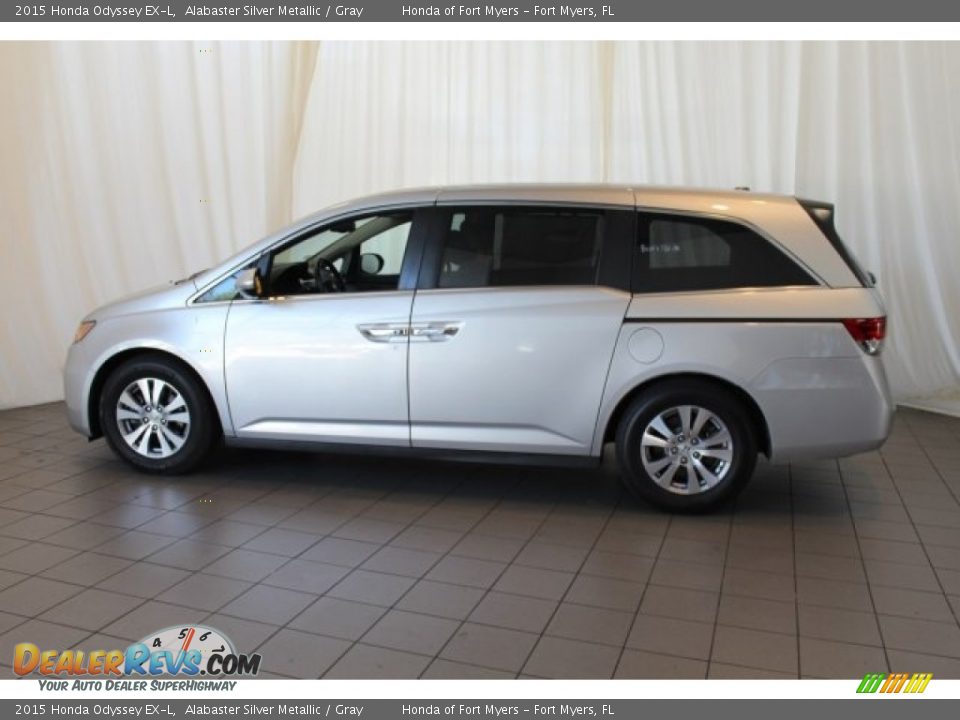 2015 Honda Odyssey EX-L Alabaster Silver Metallic / Gray Photo #5