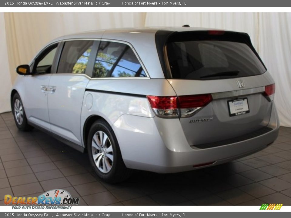2015 Honda Odyssey EX-L Alabaster Silver Metallic / Gray Photo #6