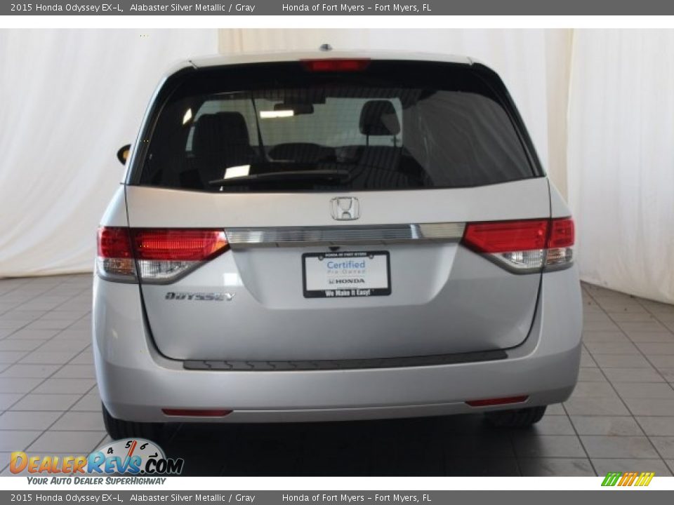 2015 Honda Odyssey EX-L Alabaster Silver Metallic / Gray Photo #7