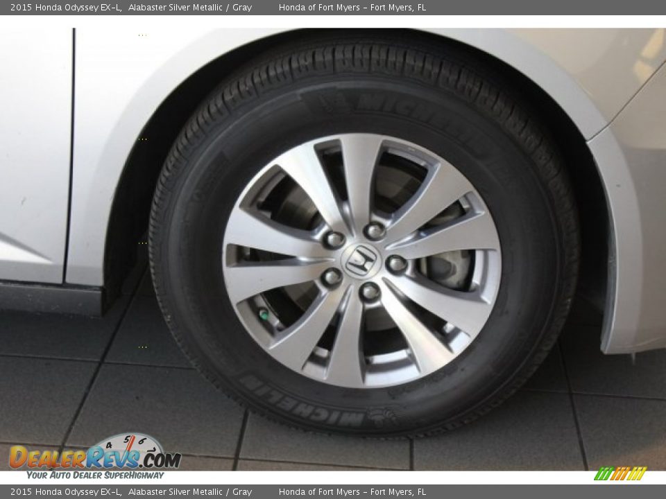 2015 Honda Odyssey EX-L Alabaster Silver Metallic / Gray Photo #8