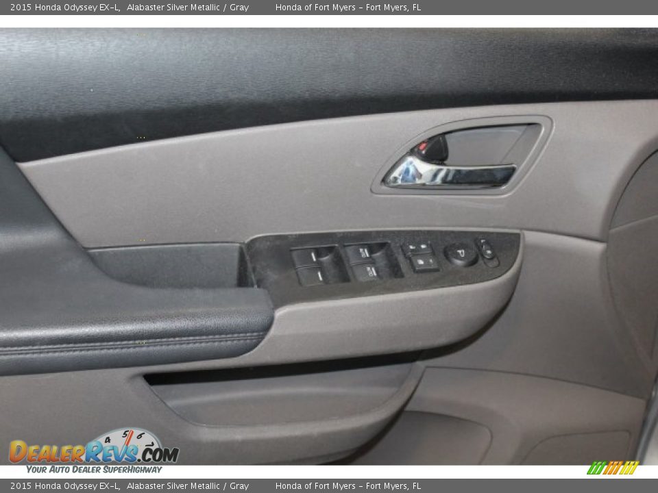2015 Honda Odyssey EX-L Alabaster Silver Metallic / Gray Photo #9