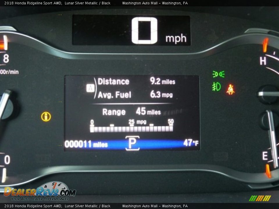 2018 Honda Ridgeline Sport AWD Gauges Photo #16