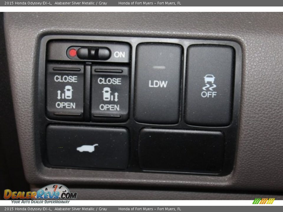 2015 Honda Odyssey EX-L Alabaster Silver Metallic / Gray Photo #11