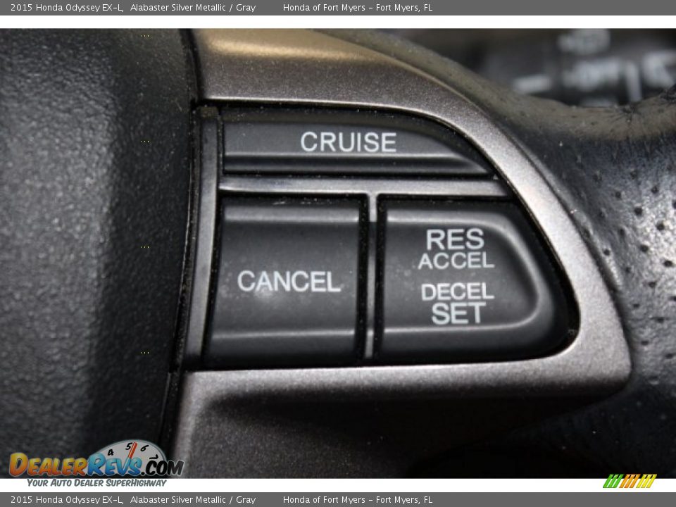 2015 Honda Odyssey EX-L Alabaster Silver Metallic / Gray Photo #13