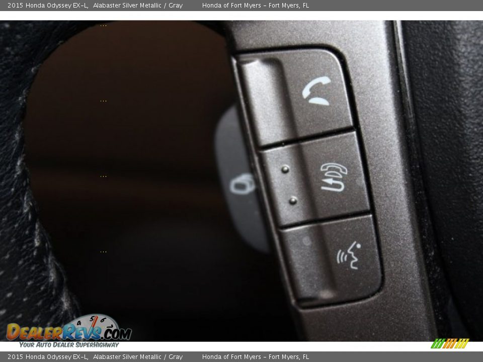 2015 Honda Odyssey EX-L Alabaster Silver Metallic / Gray Photo #14