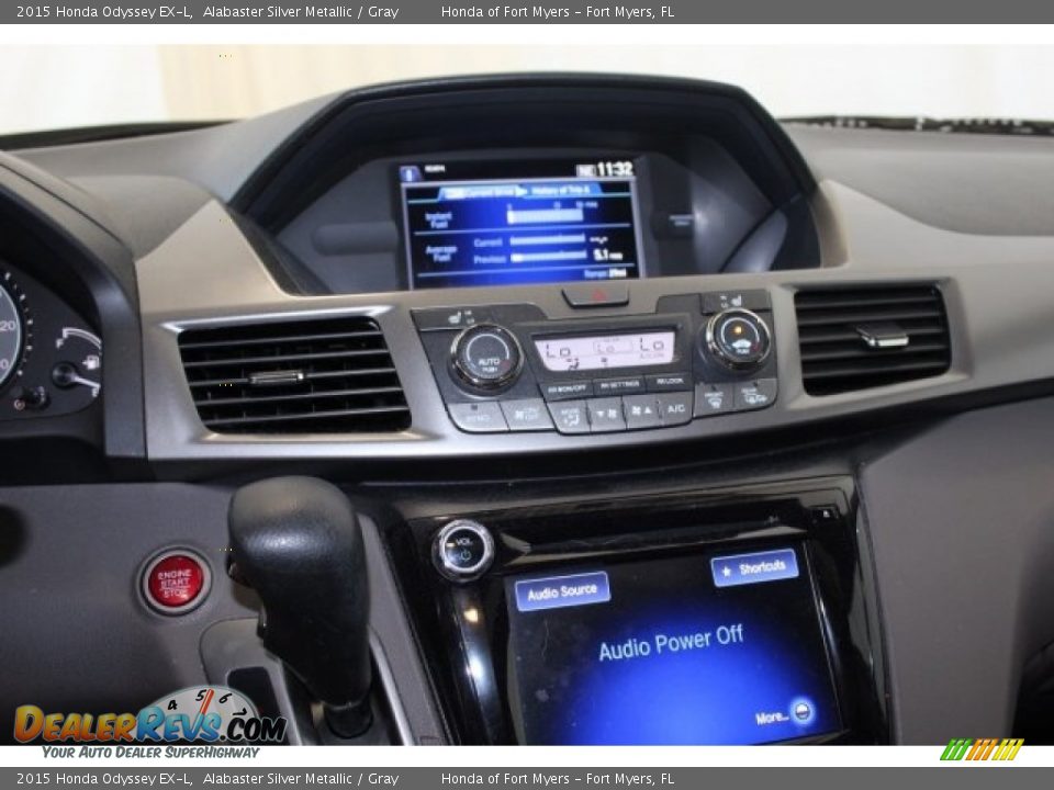 2015 Honda Odyssey EX-L Alabaster Silver Metallic / Gray Photo #16