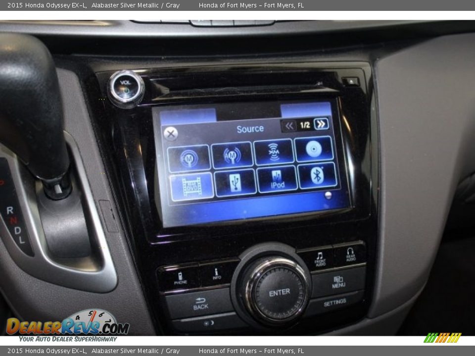 2015 Honda Odyssey EX-L Alabaster Silver Metallic / Gray Photo #19