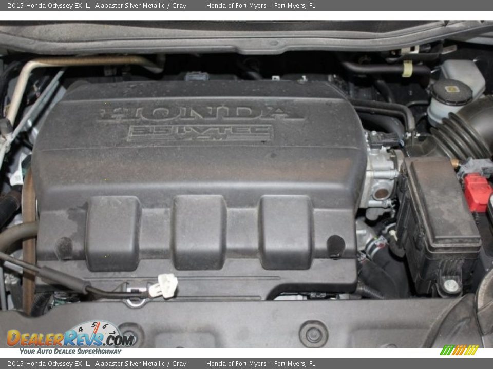 2015 Honda Odyssey EX-L Alabaster Silver Metallic / Gray Photo #28