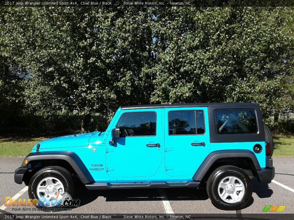2017 Jeep Wrangler Unlimited Sport 4x4 Chief Blue / Black Photo #1