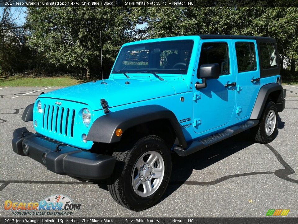 2017 Jeep Wrangler Unlimited Sport 4x4 Chief Blue / Black Photo #2