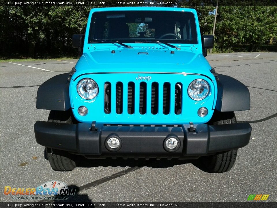 2017 Jeep Wrangler Unlimited Sport 4x4 Chief Blue / Black Photo #3
