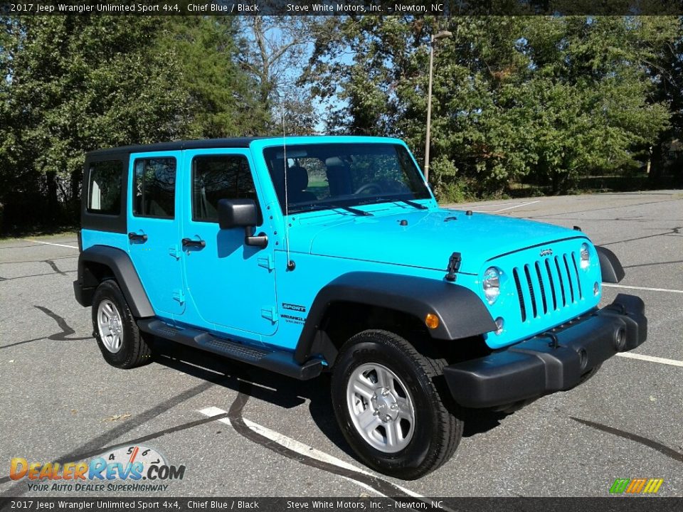 2017 Jeep Wrangler Unlimited Sport 4x4 Chief Blue / Black Photo #4