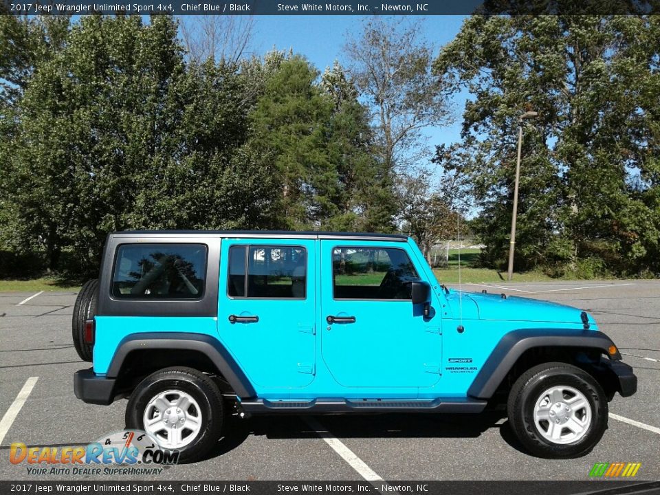 2017 Jeep Wrangler Unlimited Sport 4x4 Chief Blue / Black Photo #5