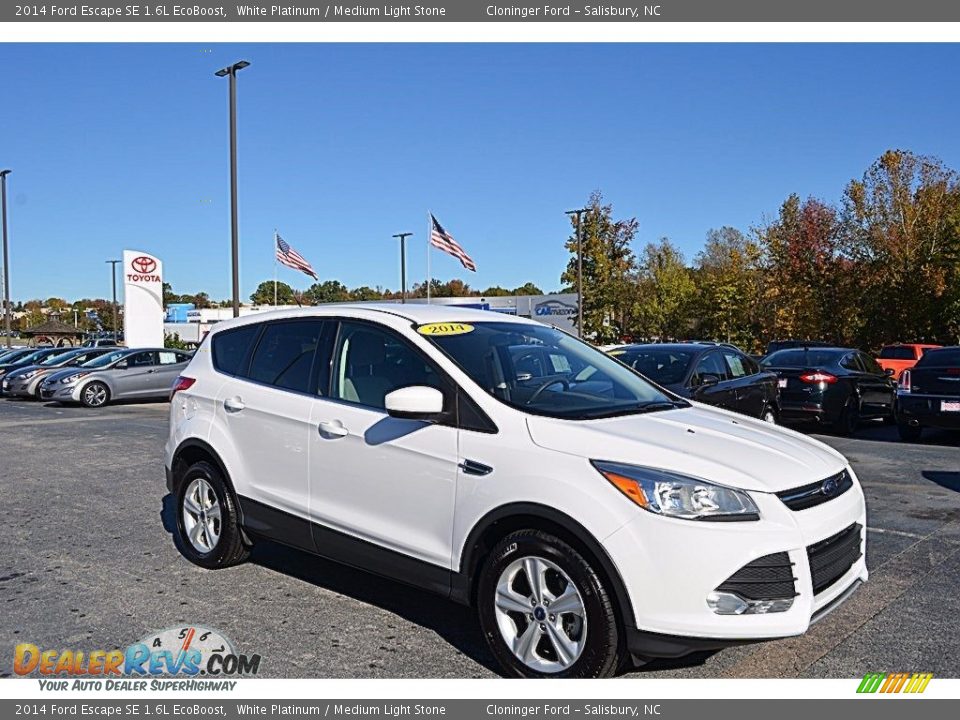 2014 Ford Escape SE 1.6L EcoBoost White Platinum / Medium Light Stone Photo #1