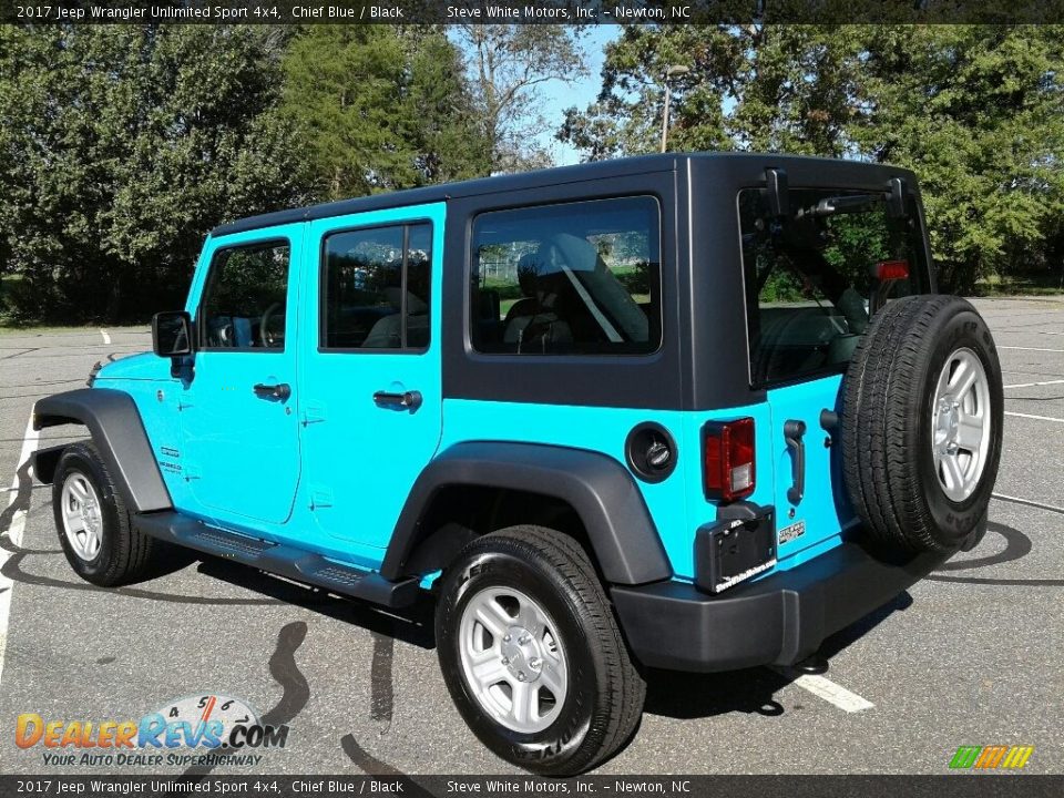 2017 Jeep Wrangler Unlimited Sport 4x4 Chief Blue / Black Photo #8